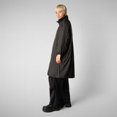 Woman's hooded coat Winona in brown black | Save The Duck