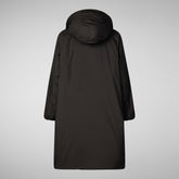 CAPPOTTO CON CAPPUCCIO WINONA BROWN NERO | Save The Duck