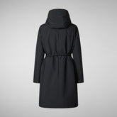 Woman's hooded parka Noelle in blue black | Save The Duck