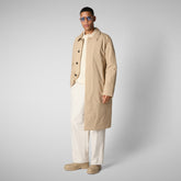 Man's coat Preston in stardust beige | Save The Duck