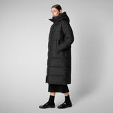 Animal-free damen-steppjacke Janis mit kapuze in Schwarz | Save The Duck