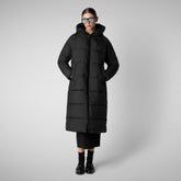 Animal-free damen-steppjacke Janis mit kapuze in Schwarz | Save The Duck