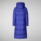 Animal-free damen-steppjacke Janis mit kapuze in gentian blue | Save The Duck