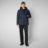 Doudoune à  capuche Lyle bleu noir pour homme - HOMME FW24 NEW IN | Save The Duck