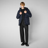 Doudoune à  capuche Lyle bleu noir pour homme - HOMME FW24 NEW IN | Save The Duck