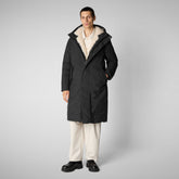 Man's hooded parka Killian in black | Save The Duck