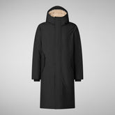 Man's hooded parka Killian in black | Save The Duck