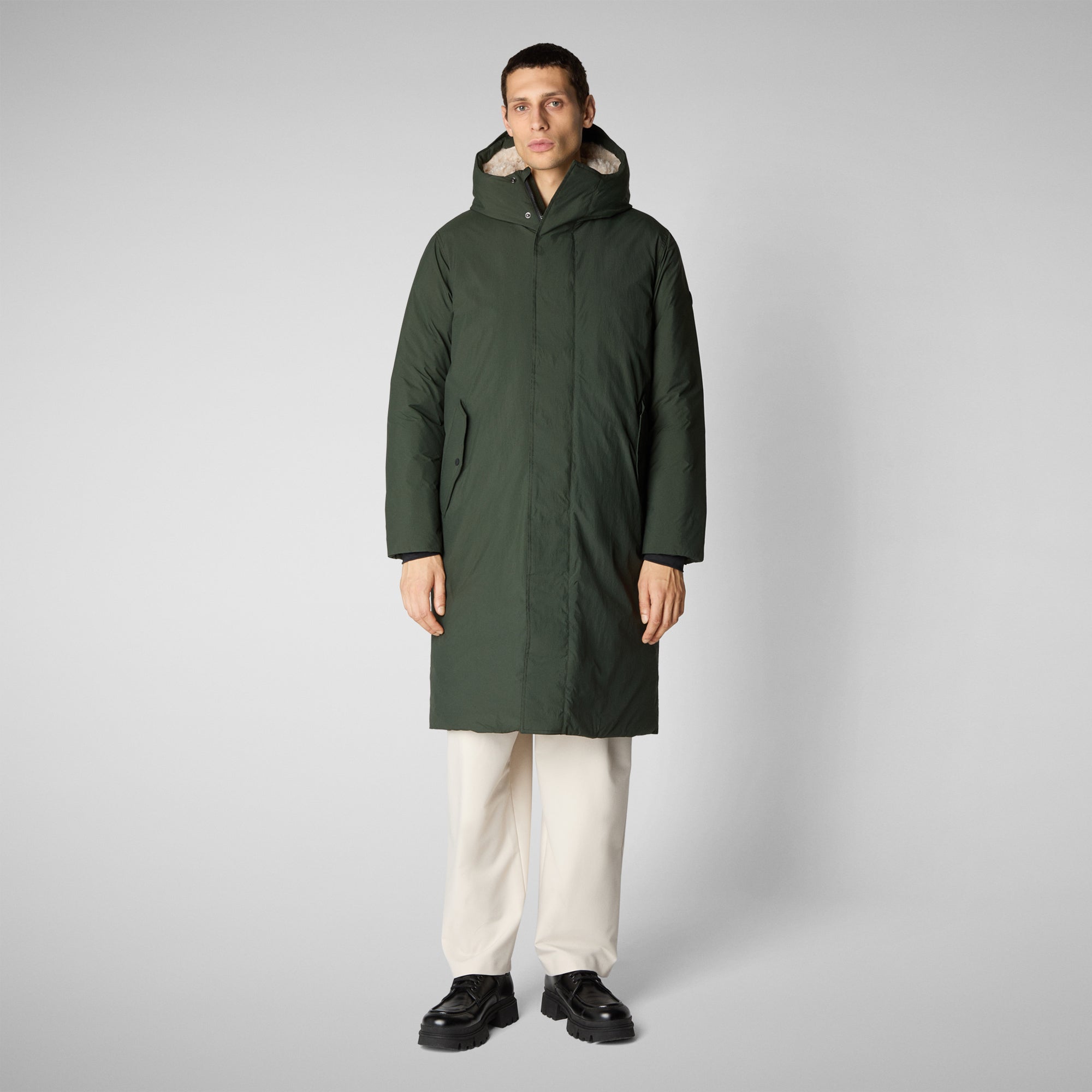 Save the duck PARKA UOMO KILLIAN IN LAND GREEN