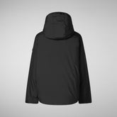 Woman's hooded coat Niaz in black | Save The Duck