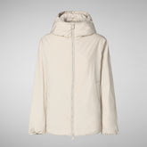 Woman's hooded coat Niaz in rainy beige | Save The Duck