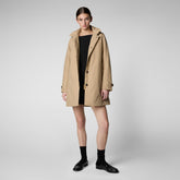 Manteau Embie in beige foncé pour femme - Bureau Femme | Save The Duck