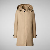 Manteau Embie in beige foncé pour femme | Save The Duck