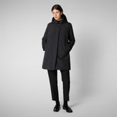 CAPPOTTO CON CAPPUCCIO EMBIE BLU NERO | Save The Duck