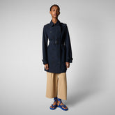 Woman's raincoat Audrey in blue black - Rainy Woman | Save The Duck