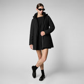 Veste à capuche Lila noir pour femme - Vestes Femme | Save The Duck