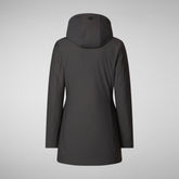 Veste à capuche Lila marron noir pour femme | Save The Duck