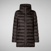 Woman's coat Lydia in brown black | Save The Duck