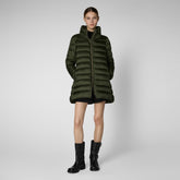 Woman's coat Lydia in vert forêt pour femme | Save The Duck