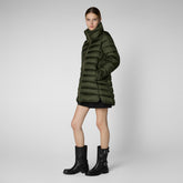 Woman's coat Lydia in pine green - Bureau | Save The Duck