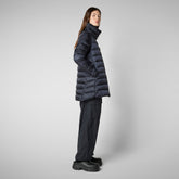 Woman's coat Lydia in blue black - Bureau | Save The Duck