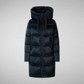 Woman's hooded coat Amaranta in blue black | Save The Duck