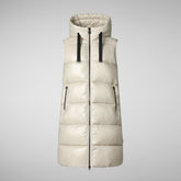 Gilet à  capuche Iria beige clair pour femme | Save The Duck