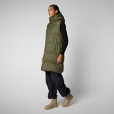 Giletà  capuche Judee sherwood green pour femme - Gilet Femme | Save The Duck