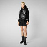 Woman's hooded vest Romina in black - WOMEN FW24 NEW IN | Save The Duck