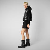 Woman's hooded vest Romina in black | Save The Duck