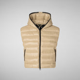 GILET CON CAPPUCCIO DONNA ROMINA BEIGE | Save The Duck