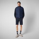 Man's quilted gilet Adam in navy blue - Mini-me Man | Save The Duck