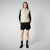 Gilet imbottito donna Charlotte Beige chiaro | Save The Duck