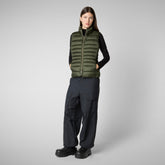 Gilet Lynn vert forêt pour femme - Gilet Femme | Save The Duck