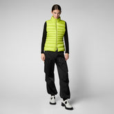 Gilet Lynn vert citron pour femme - Gilet Femme | Save The Duck