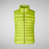 Gilet Lynn vert citron pour femme | Save The Duck