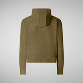 Sweatshirtà  capuche Pear husk green pour femme | Save The Duck