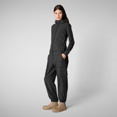 Woman's cargo pants Gosy in black | Save The Duck