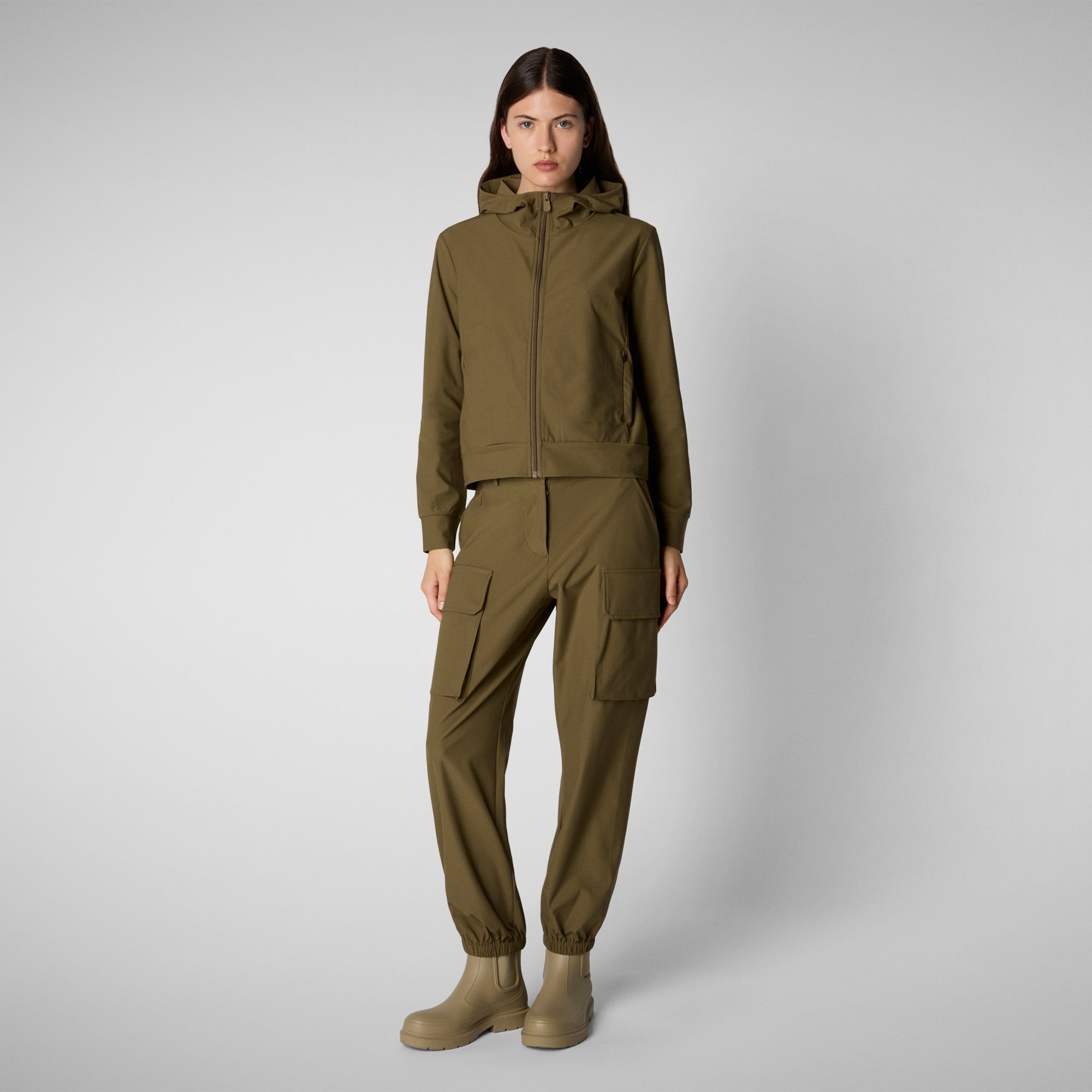 Save the duck PANTALONI CARGO DONNA GOSY VERDE MUSCHIO