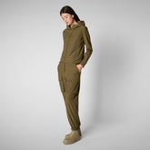 Woman's cargo pants Gosy in husk green - Women's Sets | Save The Duck