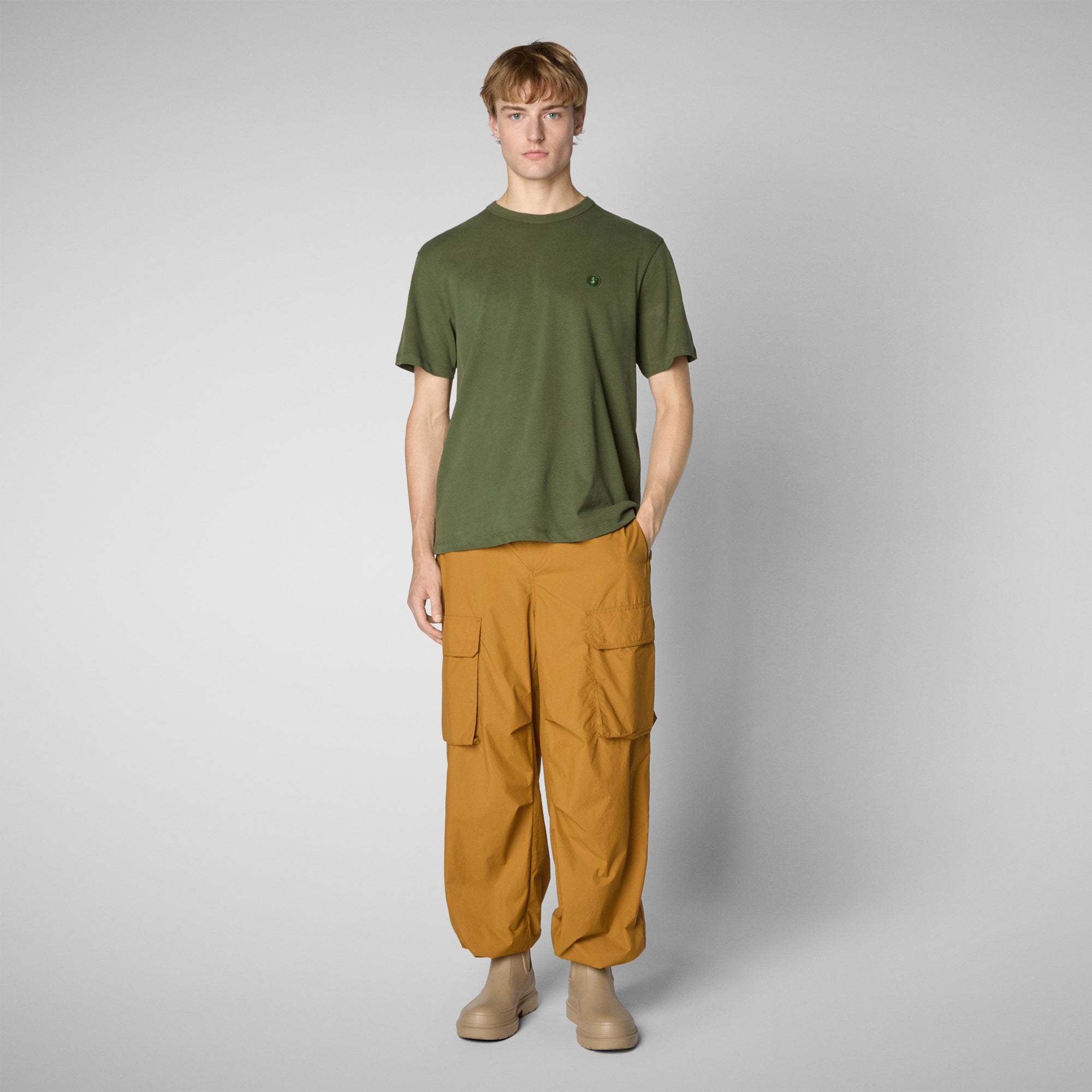 Save the duck T-SHIRT UOMO BRAM IN MOSS GREEN