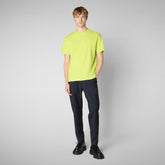 T-shirt Bram vert citron pour homme - Athleisure Homme | Save The Duck