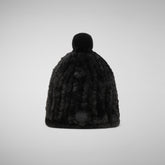 Unisex fury knited hat Kini in black | Save The Duck