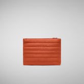 Unisex quilted pouch big Shaula in ginger orange | Save The Duck