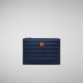 Unisex quilted pouch big Shaula in navy blue | Save The Duck