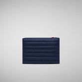 Unisex quilted pouch big Shaula in navy blue | Save The Duck