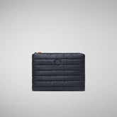 Unisex quilted pouch big Thalassa in blue black - Accessories | Save The Duck