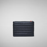 Unisex quilted pouch big Thalassa in blue black | Save The Duck