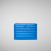 Unisex quilted pouch big Thalassa in cerulean blue - Accessories | Save The Duck