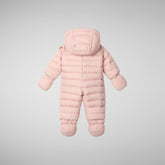 Unisex kids' hooded jumpsuit Storm in blush pink - Jumpsuit Baby | Save The Duck