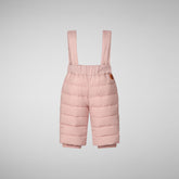 Unisex kids' baby overalls Juni in blush pink - Jumpsuit Baby | Save The Duck